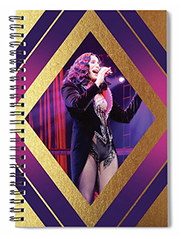 Burlesque Cher Diamond Spiral Notebook